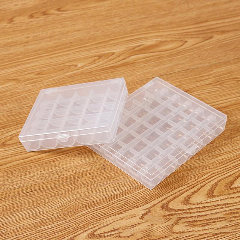 New 36 Slots Bobbins Box Storage Spool Case Sewing Machine Bobbin/Thread Store Plastic Clear Transparent Holder Box Spindle Box