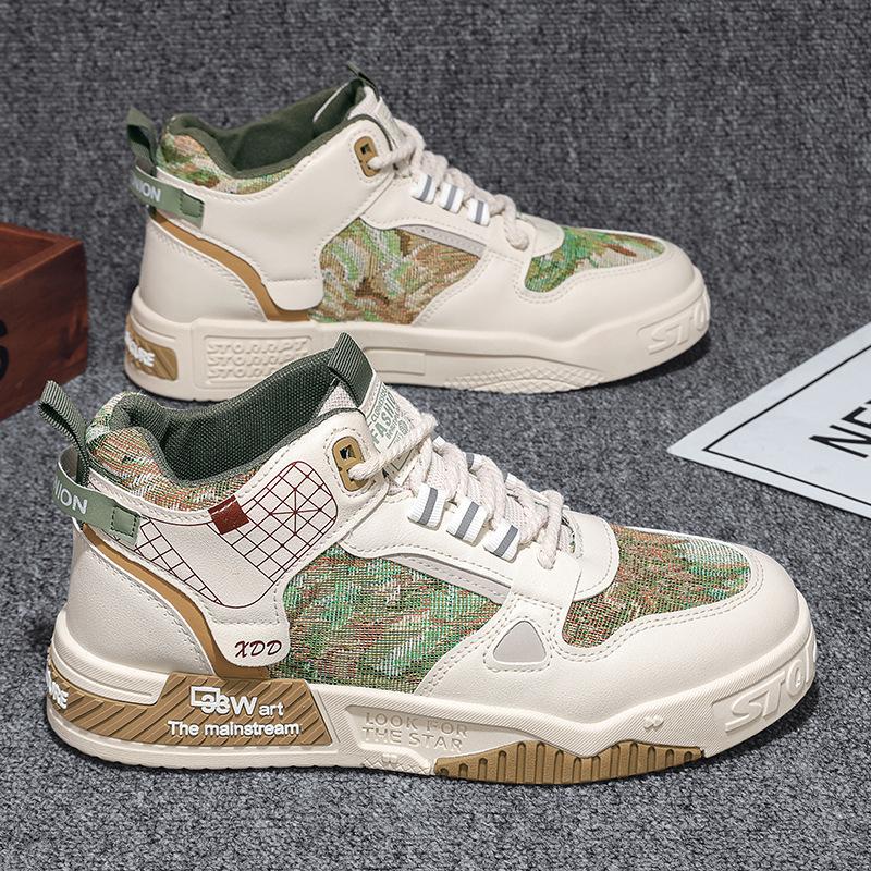 Youth High Top Sneakers for Men Fashion Brand Good Quality Casual Shoes Thick Sole Comfortable Non-slip Man Flat Skateboard Shoe