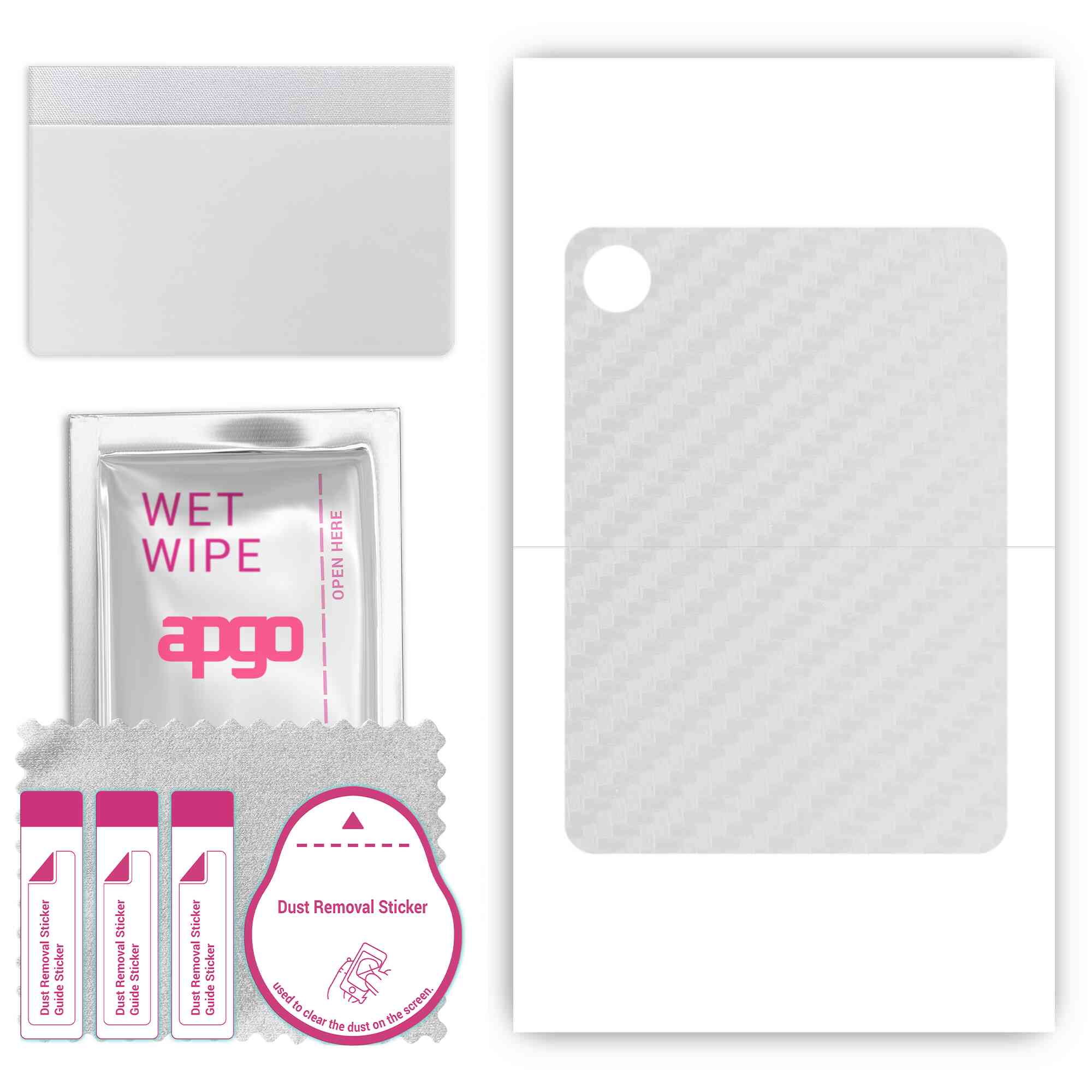 

apgo Protective Skin Sticker for the back compatible with Vivo iQOO Pad, Wrap Film, Foil, Vinyl - Pattern Transparent Carbon