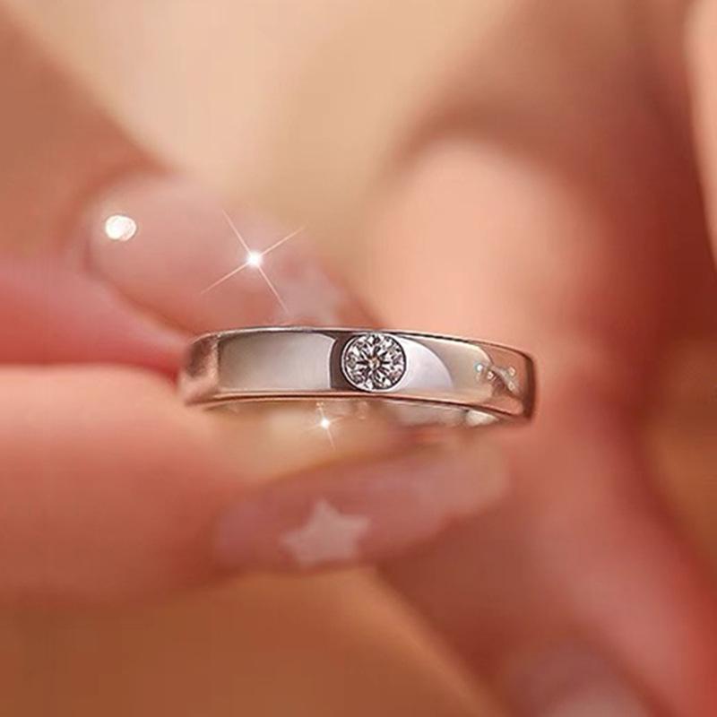 

Кольца для пар Adorn Love Forever с регулируемыми бриллиантами – Уникальный свадебный подарок высокого класса Open Adjustable