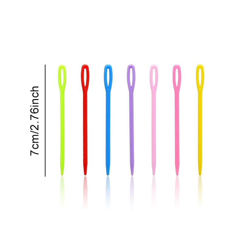 50/100PCS Sweater Needles 7cm Size Multicolor Plastic Large Eye Crochet Suture Needle for Craft Clothing Shoes Stitch Needle ZYF