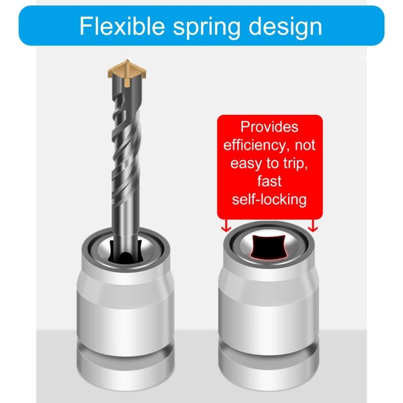 Electric Drill Wrench to Electric Hammer Convert Adapter Improve Efficiency Convenience Drill Chucks Conversion Head Set