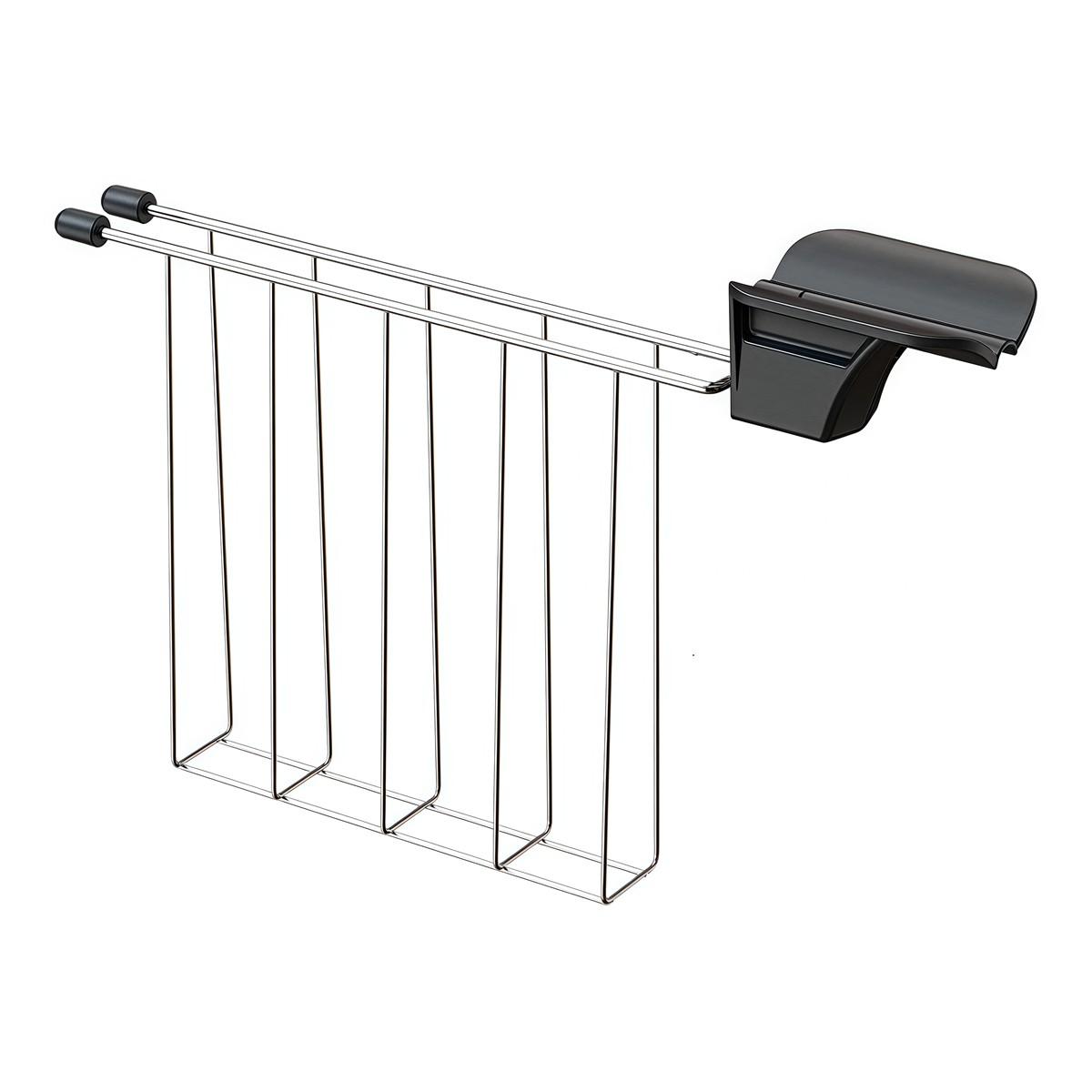 

Компактное хранение Зажим для хлеба Клетка для сэндвичей Держатель из нержавеющей стали чёрный