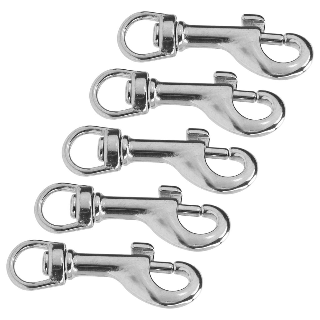 L65MM Double Ended Stainless Steel Spring Snap Clips Diving Hook SpringSnap Clip