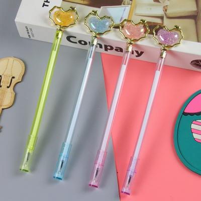 Temporada de regreso a clases, 10 piezas, 0,5 mm, bolígrafo de gel de cristal de imitación de amor creativo, bolígrafo femenino de gran valor, lindo bolígrafo de firma de oficina de papelería
