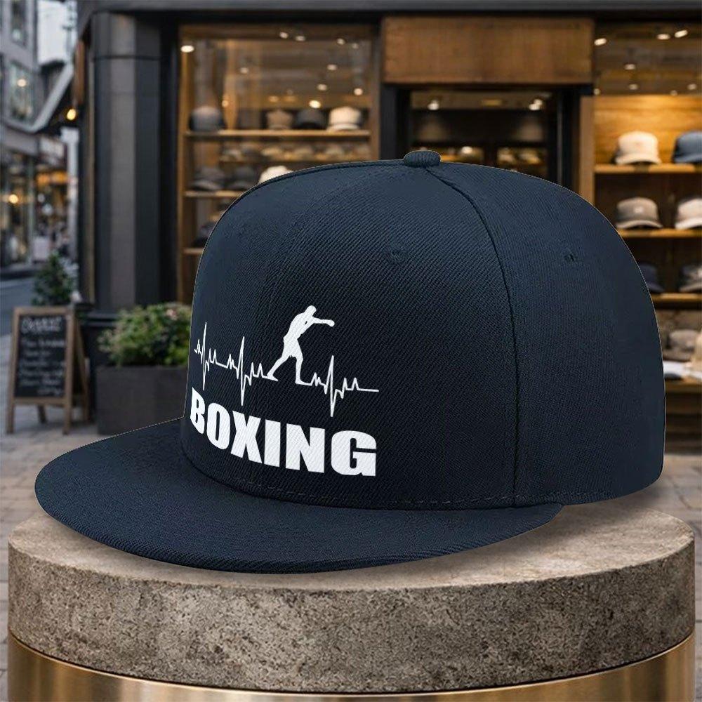 PC BOXING Print Baseballkappe für Verstellbare Snapback Flachschirmmütze mit BOXING-Thema Leicht Geeignet für Golf Reisen
