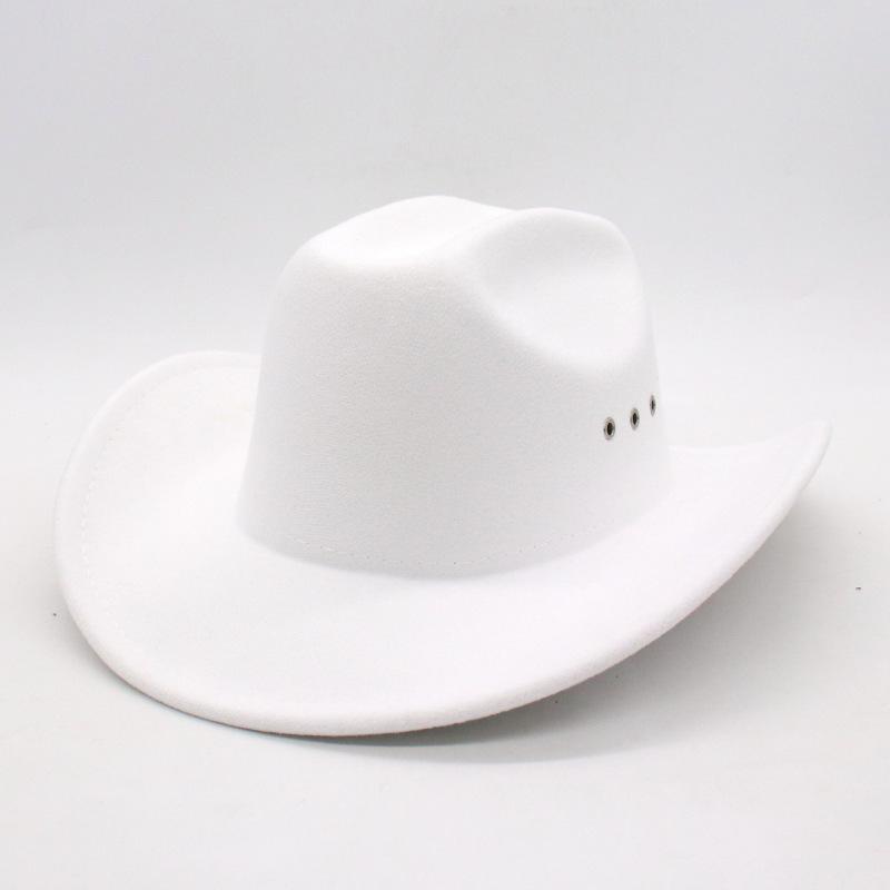Jazz Hat Felt Hat Belt Buckle Knight Hat Big Head Circumference Cross-Border Foreign Trade Tibetan Top Hat Western Cowboy Hat Mongolian Hat