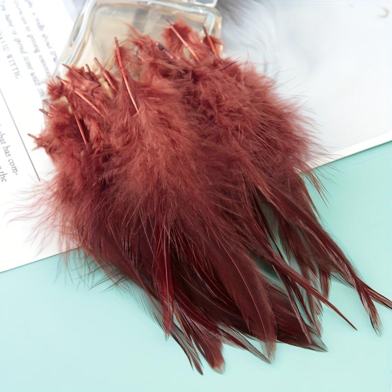 Rooster Feather 3-5inches for Crafts Grizzly Chicken Saddle Fly Tying Feather Dream Cather Jewelry Earring Accessory