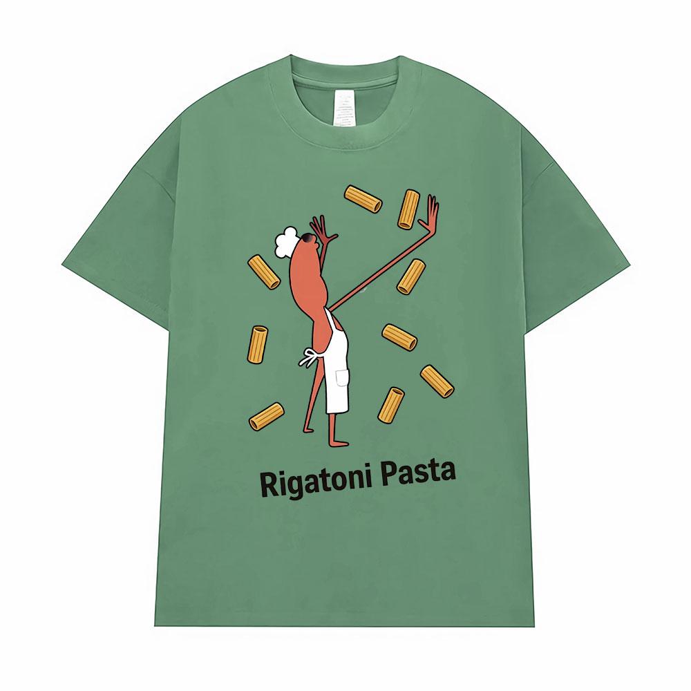 Marcus The Worm Rigatoni Pasta Funny Meme T-Shirts Men Women Clothing Summer Harajuku Classic T Shirts 100% Cotton Casual Tshirt 3XL