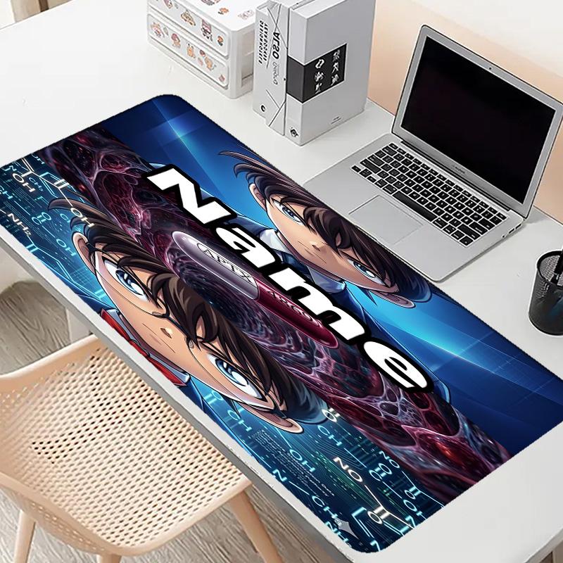 Custom Name Personalized Anime Pattern Mousepad, Laptop PC Desk Mat, Decorative Desk Mat for Home Keyboard Pad Gift