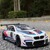 1:24 BMW M6 GT3 M4 BMW CSL Racing Car Free Wheeling High Light Sport Racing Car Model Toy Diecast Metal Alloy Miniature Replica