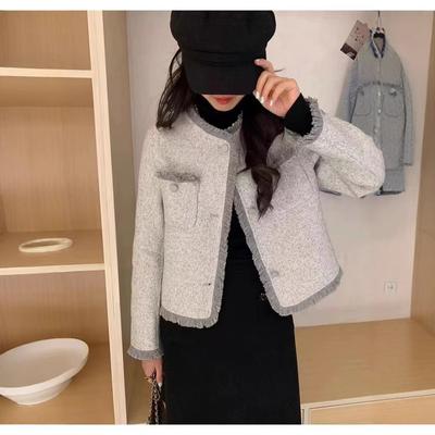 Xiaoxiangfeng Rundhals Herbst und Winter Vielseitiger Damen-Wollmantel