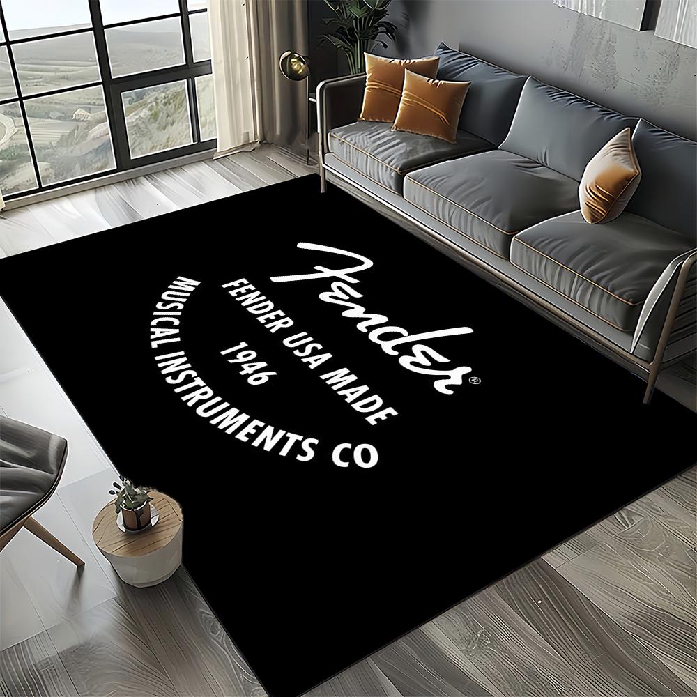 27 Style New 3D Fender Retro Guitar Instruments Music Carpet Rug for Living Room Bedroom Home Sofa Decoration,Non-slip Floor Mat