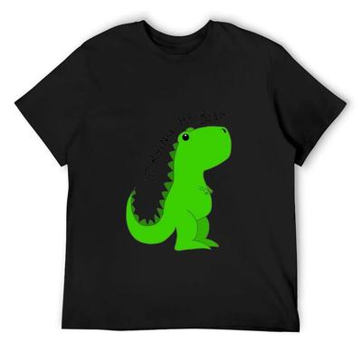 Trying My Best T-rex T-Shirt Vintage Anime Shirt Anime Street Wear Valentines Clothes Mens Shirts Graphic Tee