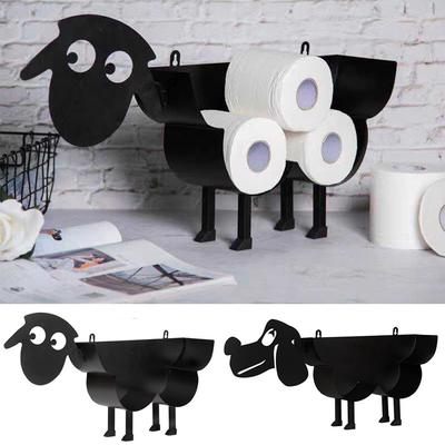 Metal Iron Cute Dog Sheep ShapeToilet Paper Racks Free Standing Toilet Tissue Bathroom Storage Roll Paper Holder Accessories