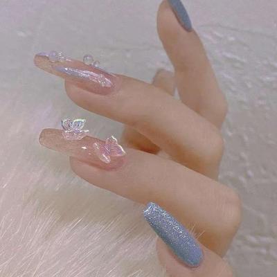 50 Pezzi Fiocco Aurora Ciondoli Nail Art Fai da Te Decorazioni per Unghie Resina Parti Nail Art 3D Farfalla Accessori Manicure Forniture per Salone