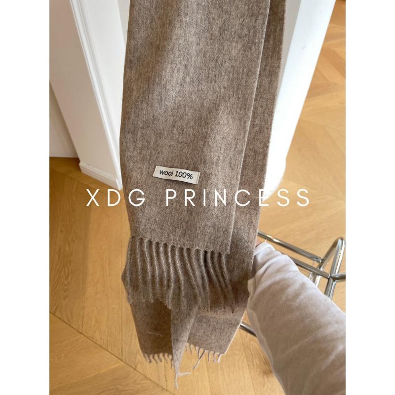 Maillard Style Accessories Autumn and Winter Solid Color Wool Scarf Versatile for Men and Women