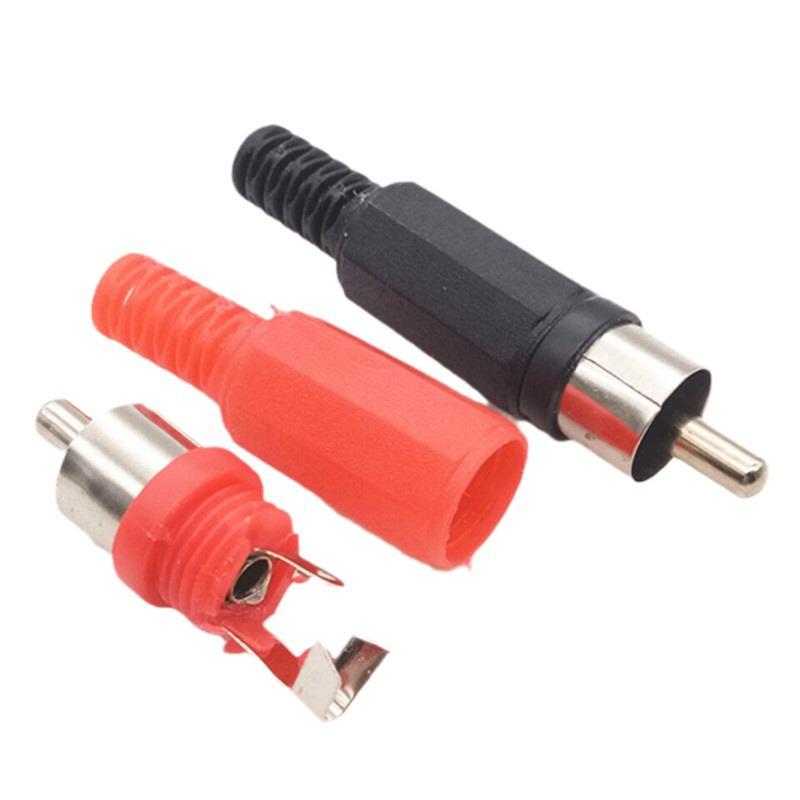 RCA AV Male/Female Plastic Solder Connector Plug