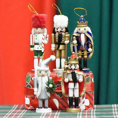 5x Nutcracker Soldier Figurines Christmas Decorations Toys Birthday Gift Hanging Decor Xmas
