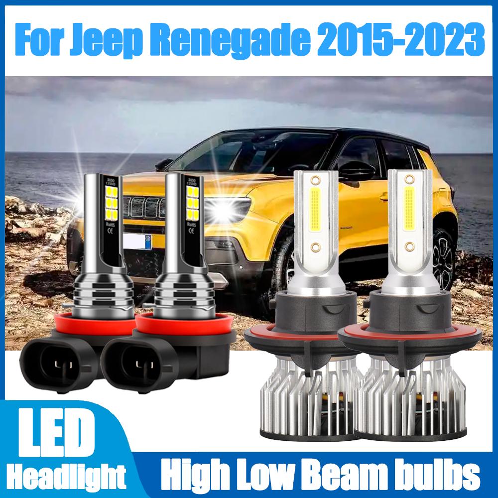 

H13 High Low Beam Canbus Car LED Headlight Bulbs 12V 6000K White Turbo HeadLamp H11 LED Foglights For Jeep Renegade 2015-2023 High Low Beam (2PCS)