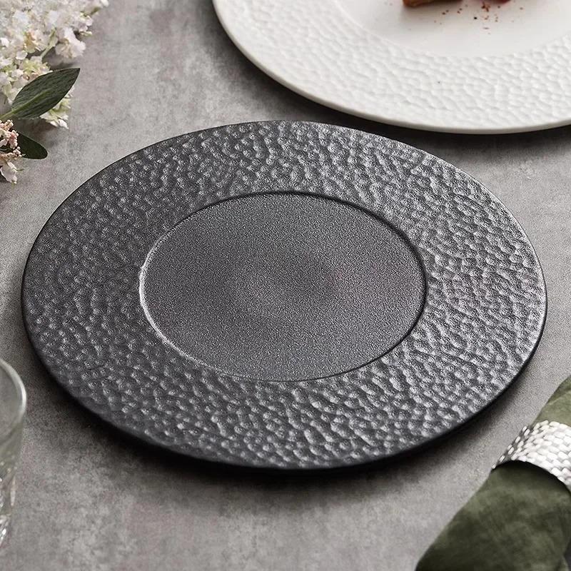 Matte Ceramic Flat Plate Serving Plate Steak Plate Pasta Dish Dessert Dish Sushi Dish Molecular Cuisine Restaurant Tableware