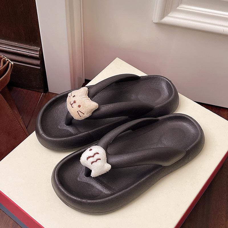 

Женские нескользящие шлепанцы «елочка» - Летние сандалии-вьетнамки на платформе Size 40-41