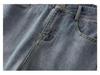 Spring 2026 Women's Chinese Style Embroidered Jeans: Trendy, Loose, Slimming Wide Straight-Leg Pants