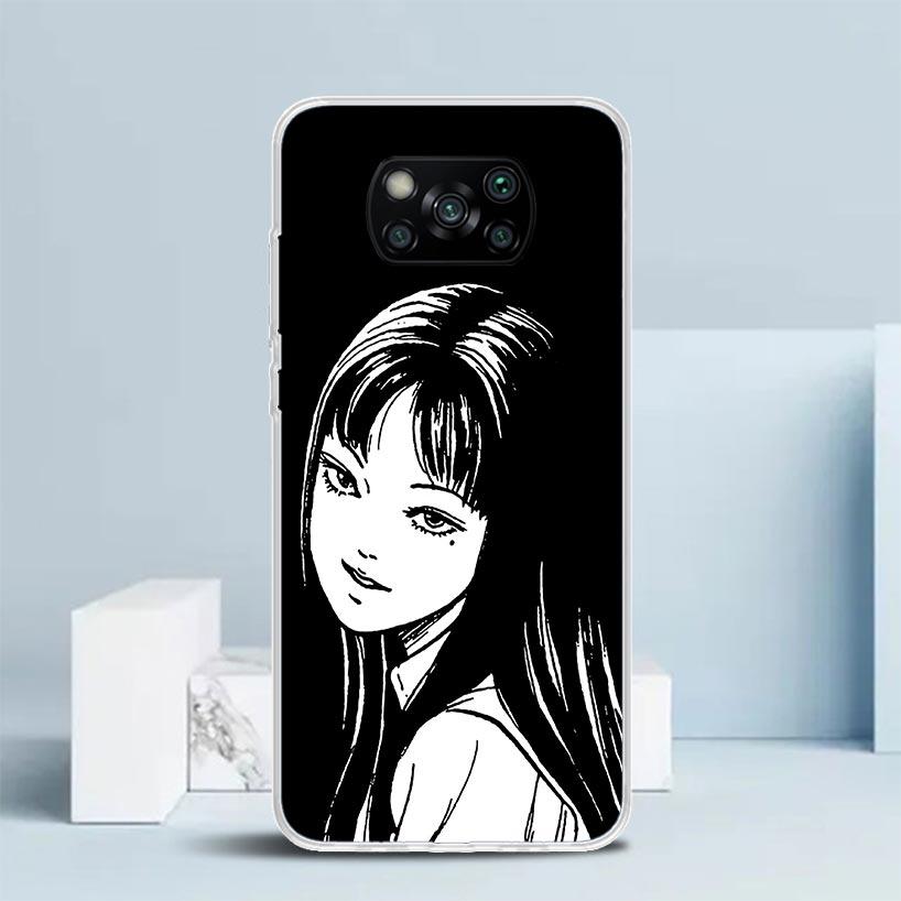 Japanese Horror Comic Anime Phone Case For Xiaomi Poco F7 Ultra X5 X6 X7 Pro M7 Redmi 15C 15 13C 13 12C 12 10C 10 10A 9 9C 9A 9T
