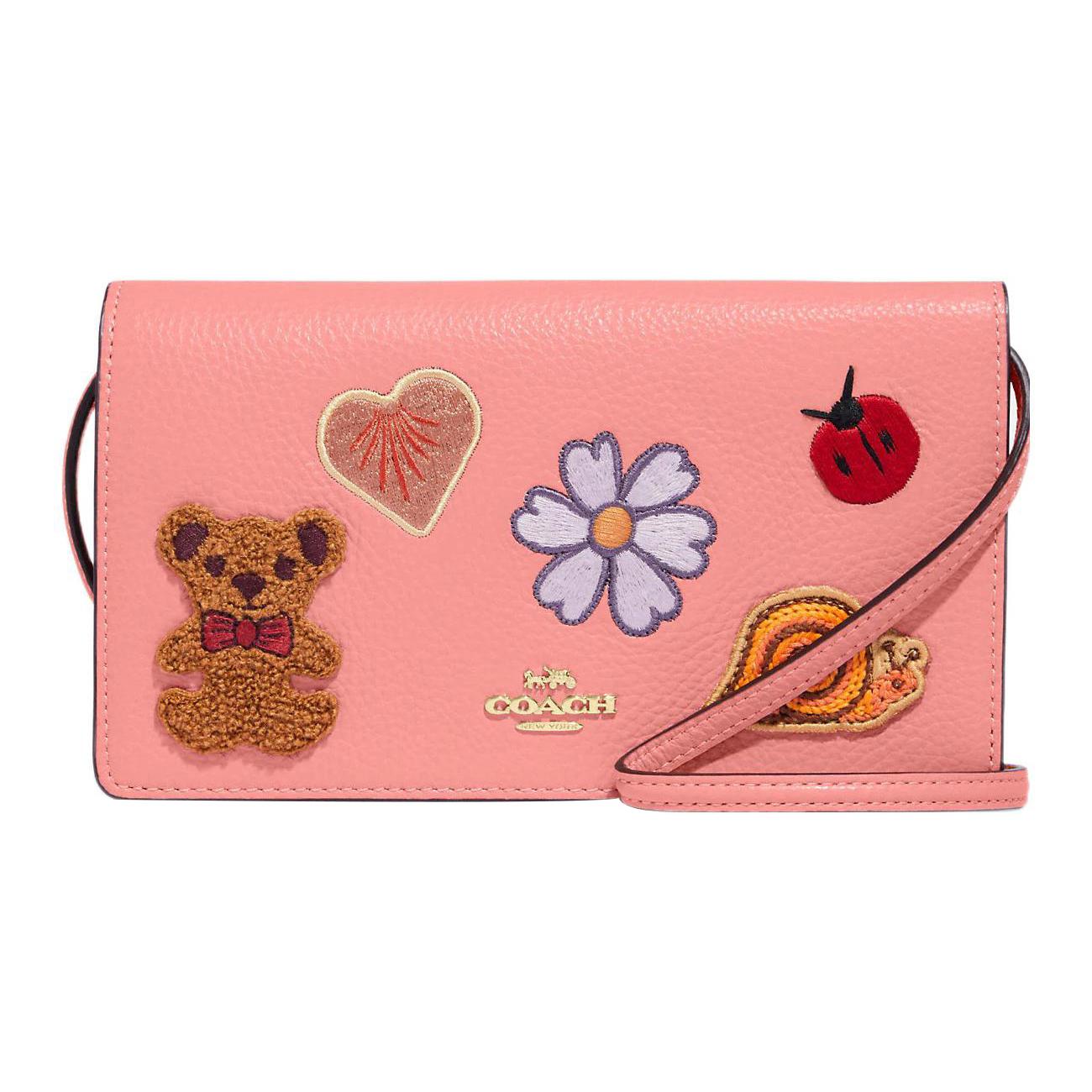 

Новая маленькая квадратная сумка COACH Anna из рафинированной шагреневой кожи, сумка через плечо, сумка кроссбоди, женская, конфетно-розовая, CC469-IMS5K 20.3*3.8*12.2CM