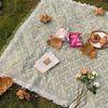White Outdoor Picnic & Beach Blanket: Moisture-Proof Ground Mat for Camping, Seaside, and Photography