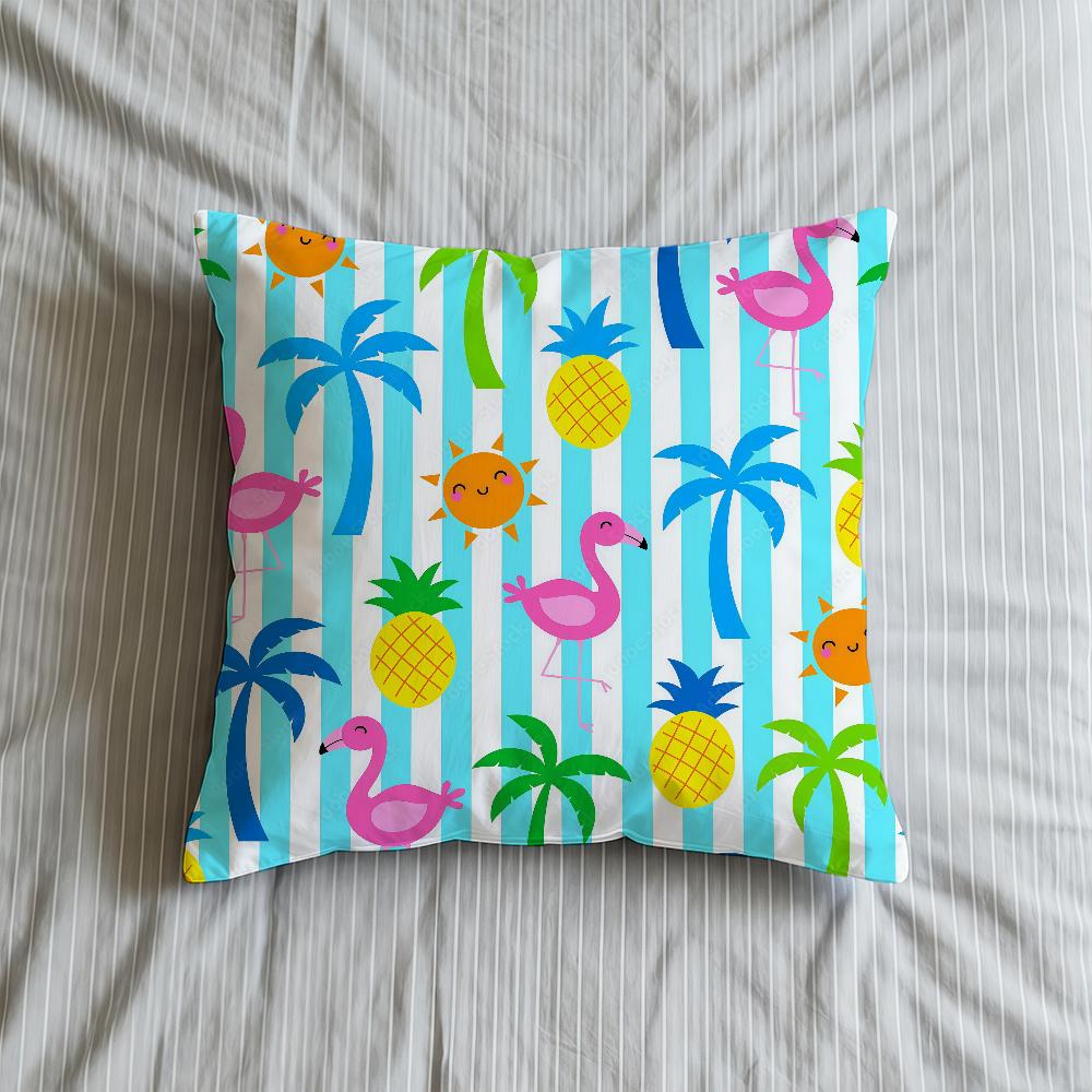 Cushion Cover Scenery Beach Soft Case For Sofa Living Room Home Comfortable Office Decor Protective Pillow Covers