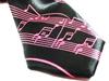 Casual Sheet Music Tie Men's Stylish Musical Note Border Dot Business (Pink Black)