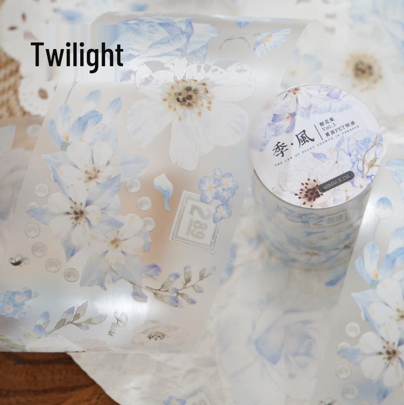 

Twilight Awakening Floral Collection: Retro Floral Illustration DIY Decoration Tape