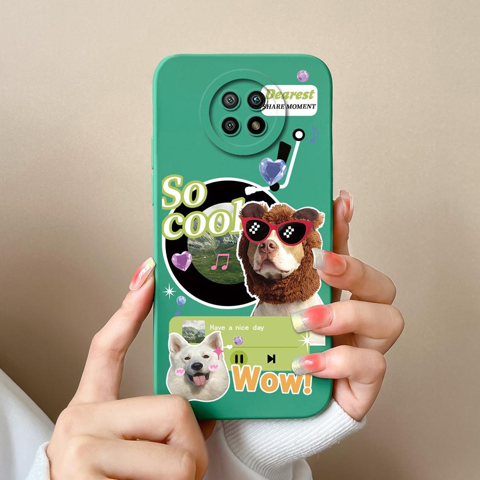 For Redmi Note 9T 9S Case Cute Trendy Back Cover For Xiaomi Redmi Note 9 S Note9t Soft Liquid Silicone Full Cover Design Fundas