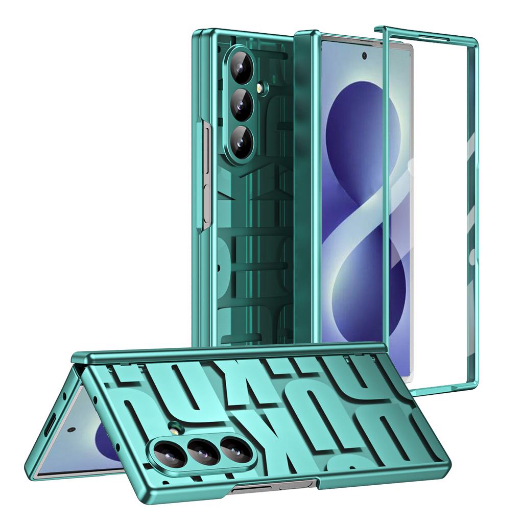 For Samsung Galaxy Z Fold 8 Ultra 5G Fold 7 6 5 4 Fashion Plating Folding Case With Screen Protect Tempered Film Folding Cover