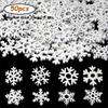 50pcs Snowflake Wood Slices Ornaments Christmas Cutouts Button Tags for Xmas Tree Hanging Painting DIY Crafts Gift Bags Decor