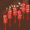 Bonsai Money Tree Ornaments: Indoor New Year Decorations with Double-Sided Lanterns