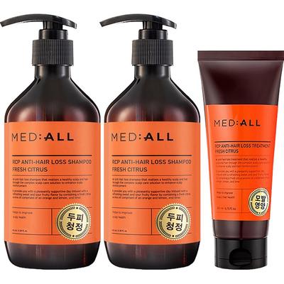 Medior RCP Antilose Hair Loss Relief Citrus Shampoo 300ml X 2p + Treatment 200ml Set, 1 Set