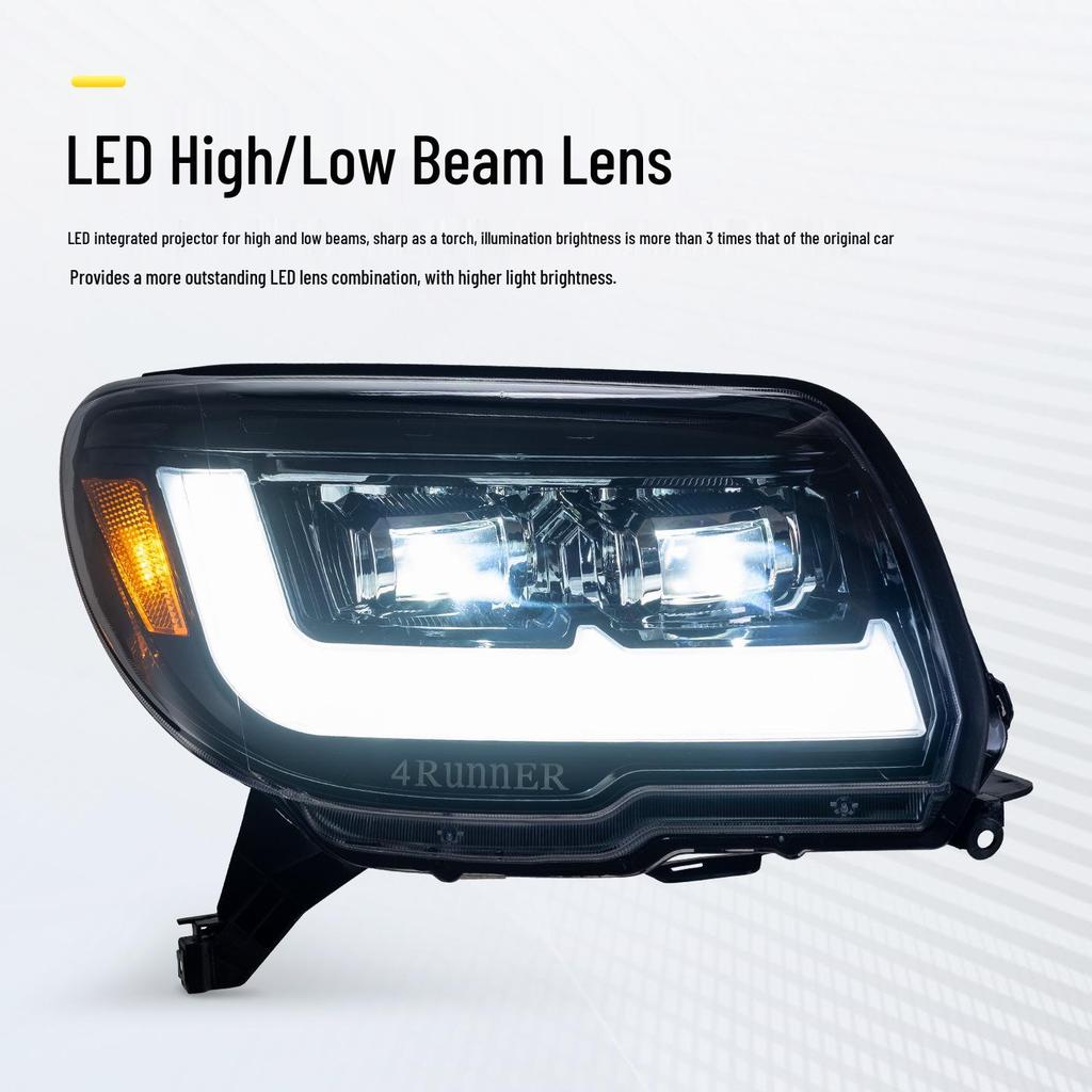 LED Headlight with Projector Lens & Sequential Turn Signals for 03-09 Toyota 4Runner