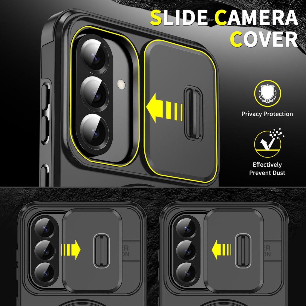 Protection Case for Samsung Galaxy A17 5G S25 FE A56 A55 A35 A36 A16 A15 S24 Ultra S23 S22 S21 Plus Shockproof Slide Lens Cover