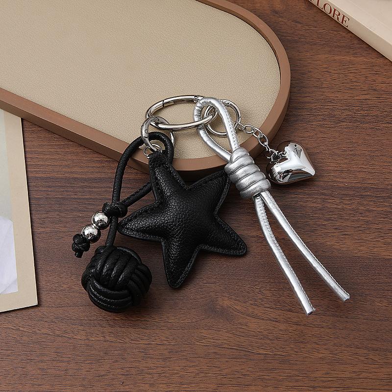 Yogodlns PU Leather Five Pointed Star Mini Backpack Hanging Handbag Pendant Bag Pendant Bags Accessories