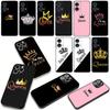 Queen King Princess Crown Phone Cover Case for Apple iPhone 16 15 14 Plus 13 12 Mini 17 Pro Max + 16E Air 16+ ProMax Casing