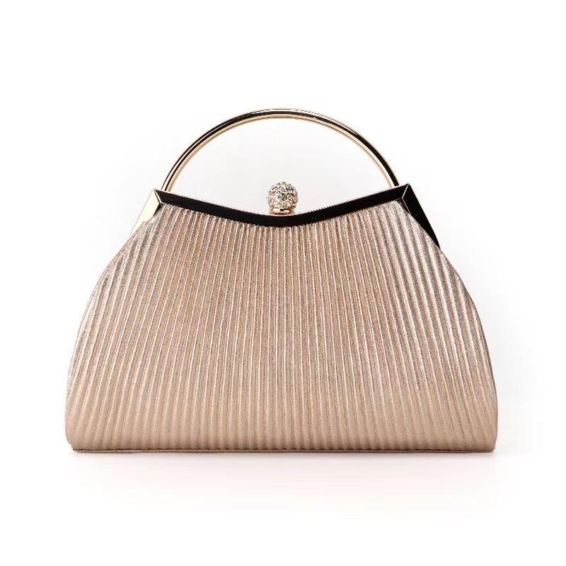 Geantă de seară cu strasuri, tip poșetă crossbody, cu lanț cu fundă cu diamante