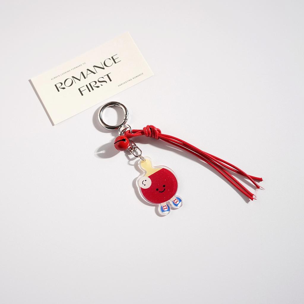 Cartoon Tennis Football Badminton Keychain For Y2k Bag Pendant Competition Activity Gifts Jewelry Decoration Accessories