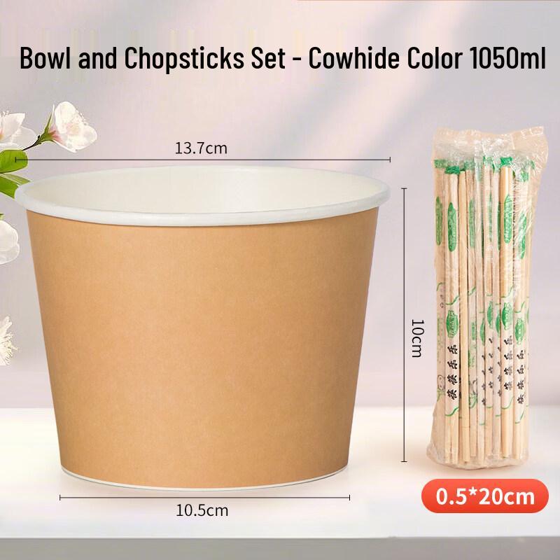 Star-Marked Disposable Paper Bowl Picnic Set