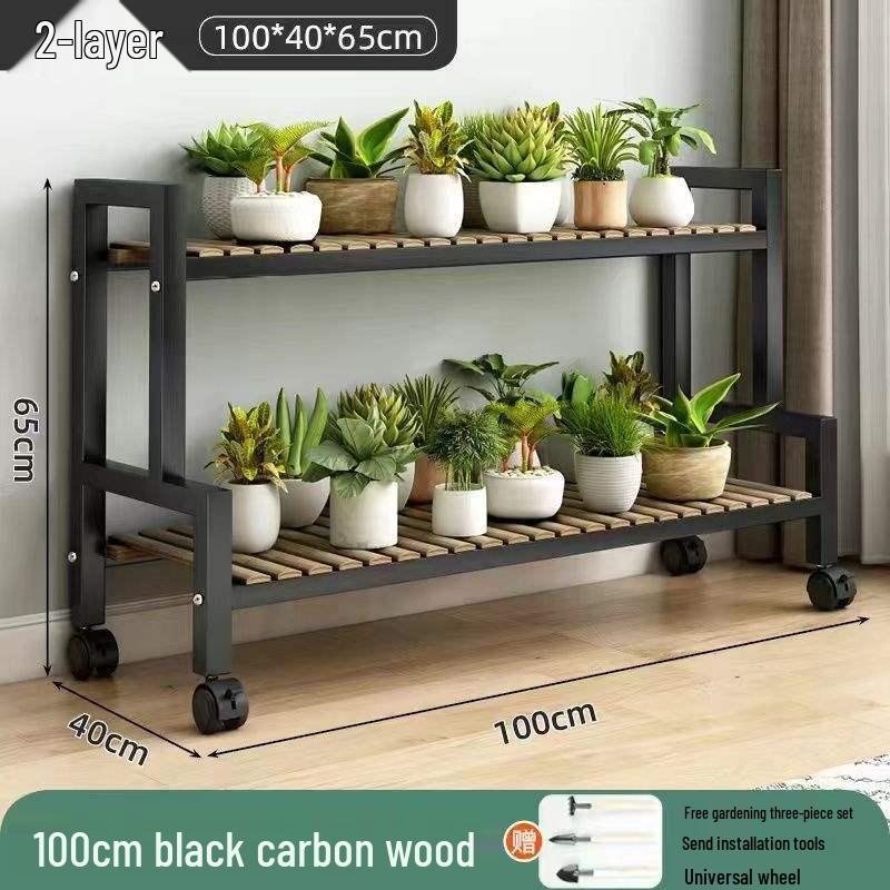 2025 Beweglicher Mehrschichtiger Blumenständer mit Rädern für Wohnzimmer und Balkon