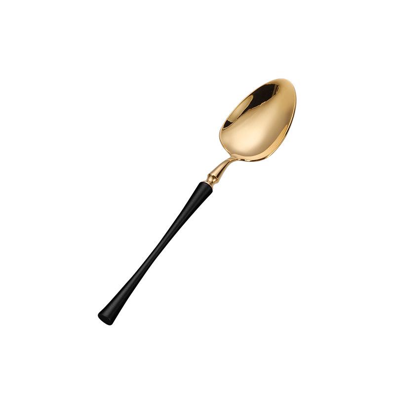 Stainless Steel Small Waist Cutlery Set: Steak Knife, Fork, Dessert Spoon, Mirror Finish.