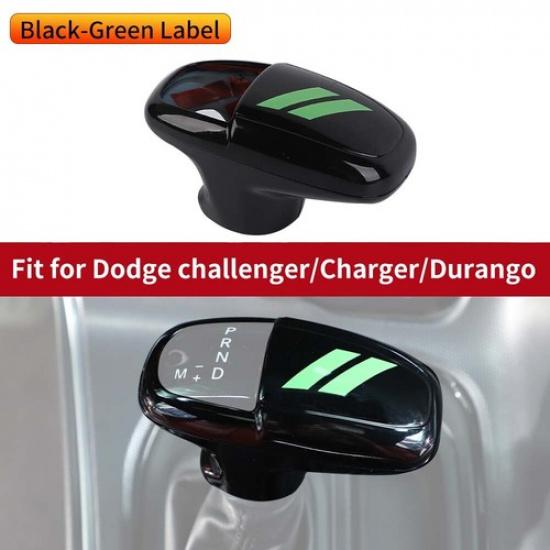 

3x Gear Shifter Control Knob Cover Trim for Challenger Charger 2015+ Black&Green