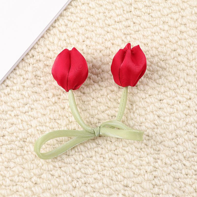 Sweet simulation tulip bud fabric flower clothing accessories accessories DIY headgear hair accessories luggage accessories