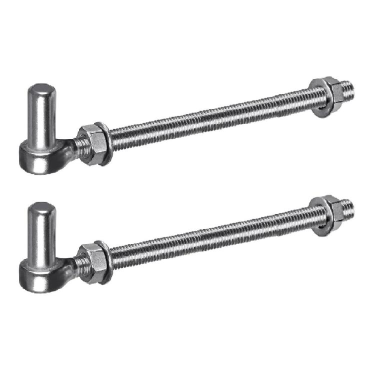 Pair Of J Bolt Gate Hinges Steel Metal Farm Gate Hinges  Smooth Swing Gate Hinges  Quick Installation for Rusts Frees Use
